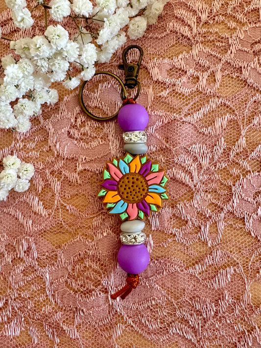 Western Flower Keychain