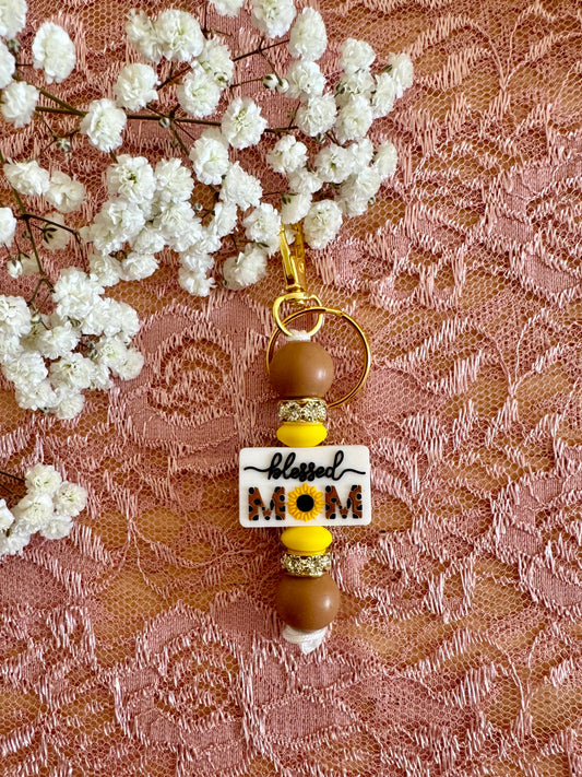 Blessed Mom Keychain