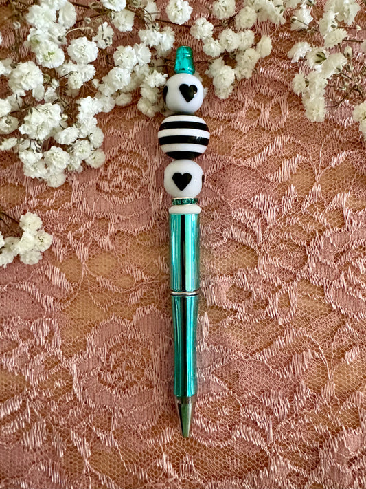 Teal Heart Pen