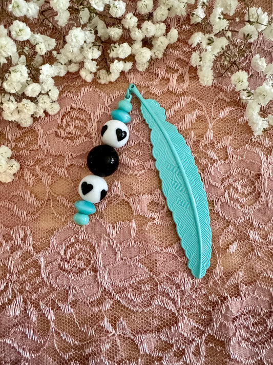 Light Blue Feather Bookmark