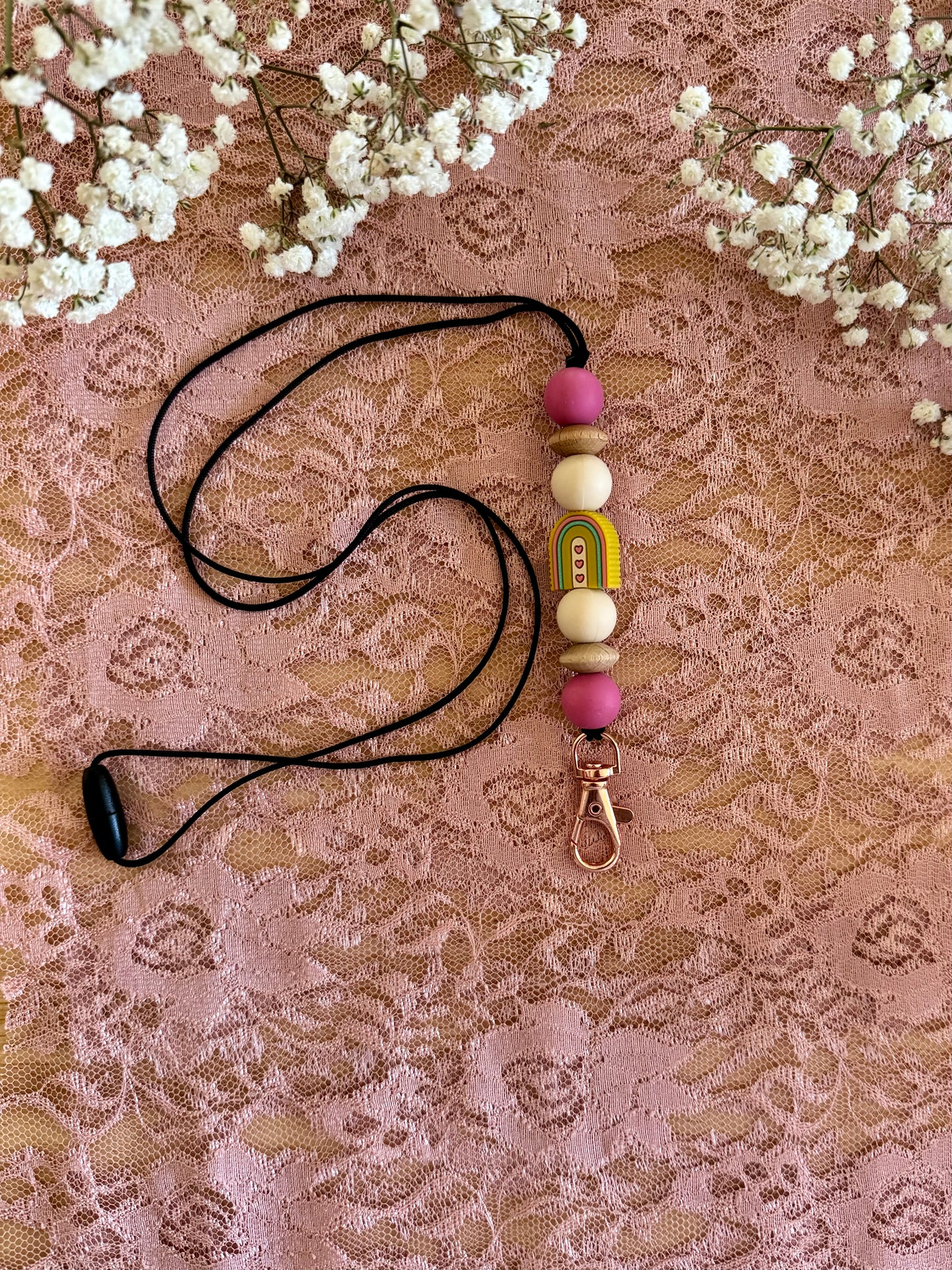 Boho Rainbow Lanyard