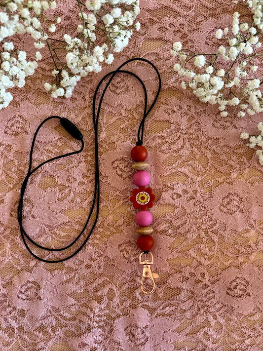 Boho Flower Lanyard